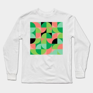 Modern Geometric (Watermelon) Long Sleeve T-Shirt